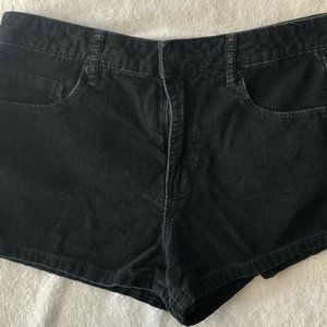 Forever 21 Black Corduroy 26 Fine Thin Wale Short